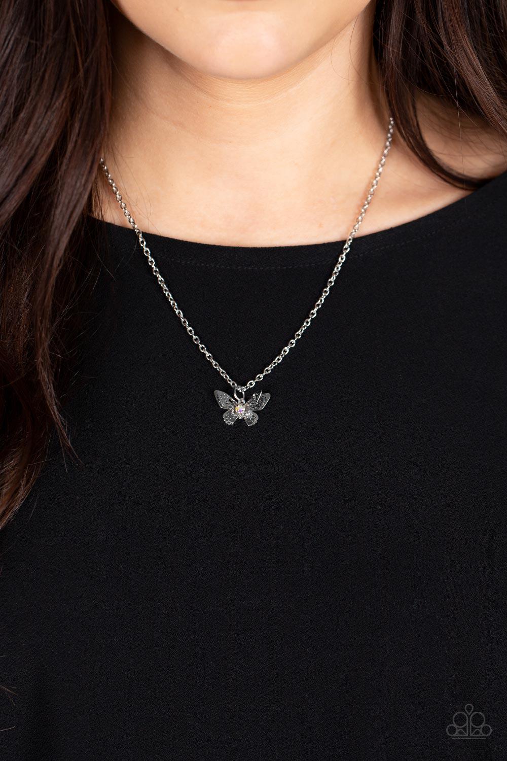 Rhinestone Butterfly Necklace – Shop Pereli